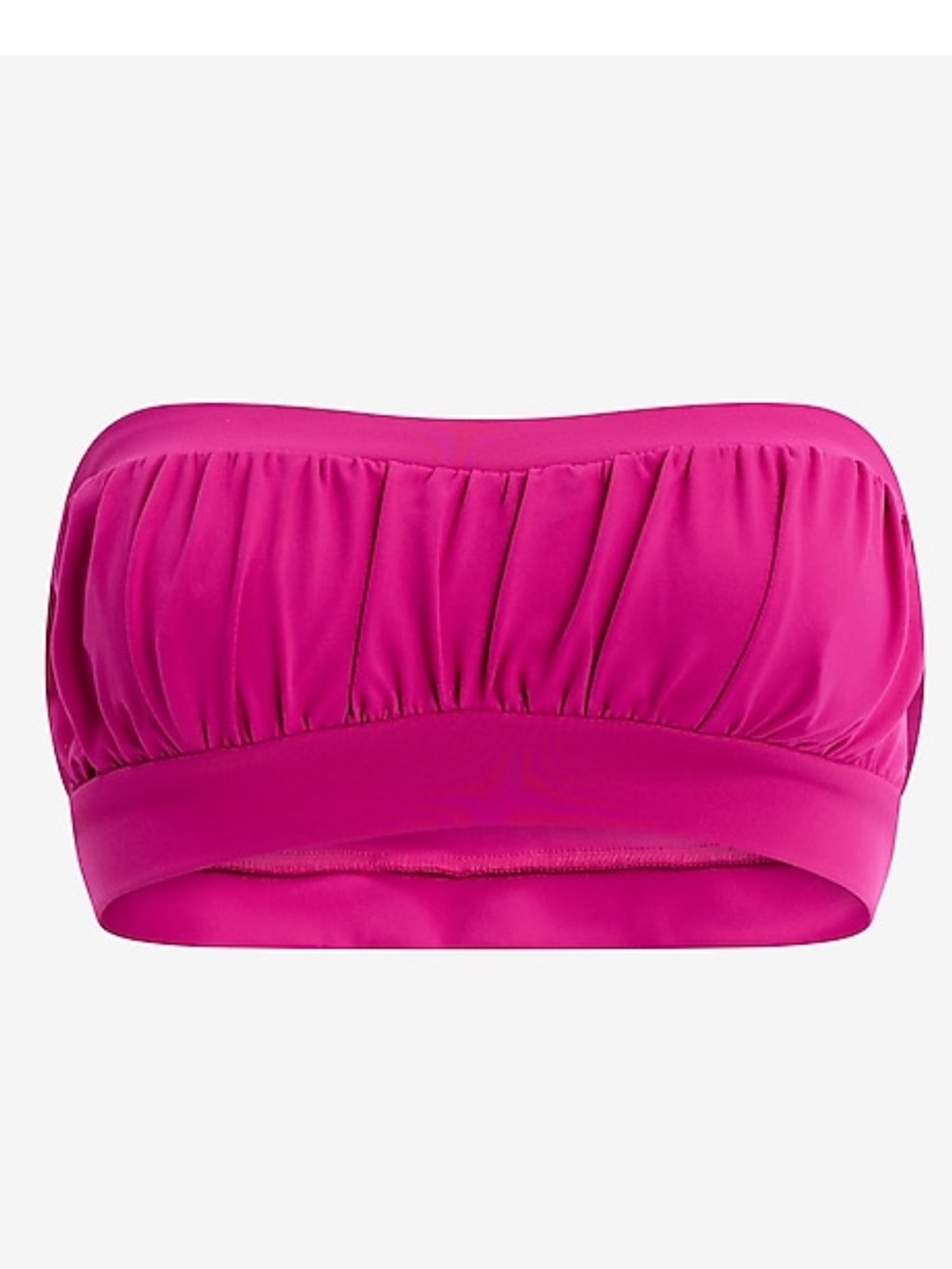 Ruched Cropped Bandeau Top